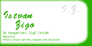 istvan zigo business card