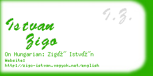 istvan zigo business card